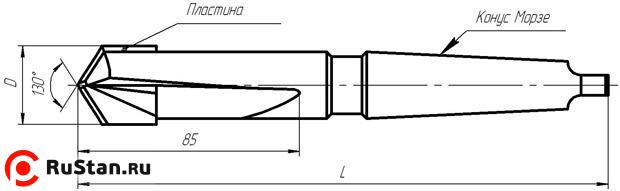 Сверло d 36,0  к/х Т5К10 для рельсосверлильных машин фото №1