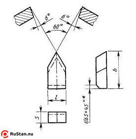 Пластина 11210 Т15К6 (8х20х5) (для резьбовых резцов) фото №1 Пластина 11210 Т15К6 (8х20х5) (для резьбовых резцов) фото №1