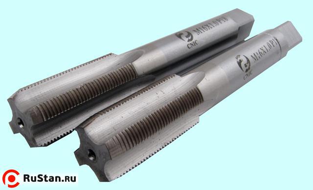 Метчик М 6,0х0,75 м/р.Р18 к-т из 2-х шт. "CNIC" фото №1