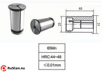 Цанга-втулка d 16,0х25мм L60мм тип С25 "CNIC" фото №1