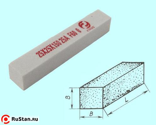 Брусок шлифовальный 25х25х200 25А 25 СТ1 (WA F60 O) "CNIC" фото №1
