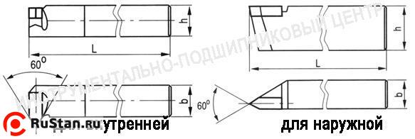 Резец Резьбовой  12х12х170 ВК8 для внутренней резьбы фото №1