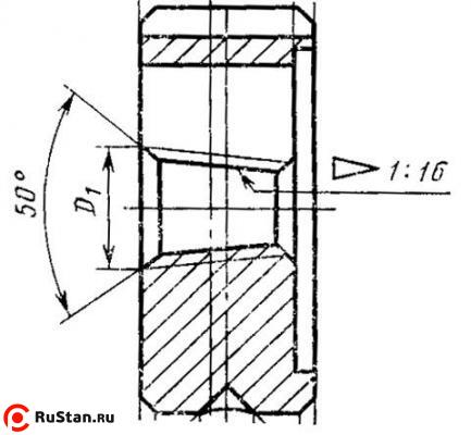 Плашка Коническая дюймовая   К    1/2"(NPT), 14 ниток/дюйм, dнар.45мм Р6АМ5 "TLX" фото №1