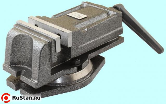 Тиски Станочные 125мм чугунные поворотные с закрытым винтом, ход губок 95мм QH125 "TLX" фото №1