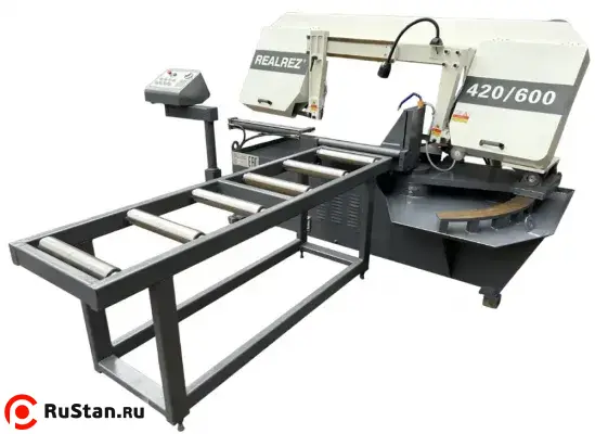 Полуавтоматический ленточнопильный станок REALREZ 420/600 инвертор фото №2 Полуавтоматический ленточнопильный станок REALREZ 420/600 инвертор фото №2