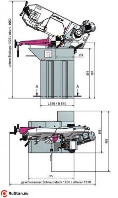 Габариты ленточнопильного станка OPTIsaw S 210G фото №2 Габариты ленточнопильного станка OPTIsaw S 210G фото №2
