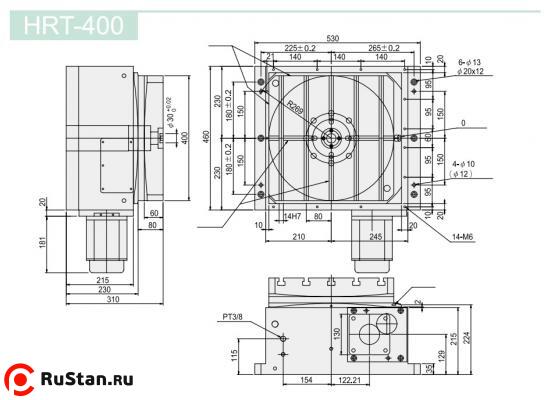 Размеры стола HRT-400 фото №2 Размеры стола HRT-400 фото №2