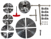 CK-4.5Z/S1 114 мм 4-х кулачковый токарный патрон по дереву в наборе миниатюра №1