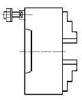 Патрон токарный d 125 мм 3-х кулачковый тип 3234 DIN 55027 условный конус 3 (аналог Польского) 