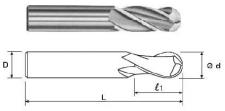 Фреза Концевая радиусная d 6,0х 19х61 ц/х ВК8 Z=4 R-3,0