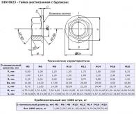 Гайка шестигранная с буртиком М10 DIN6923 оцинкованная.