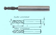 Сверло d  3,8х16х56 ц/х ВК8 цельное стальной ут. хв. dхв. 7,0 ГОСТ17273